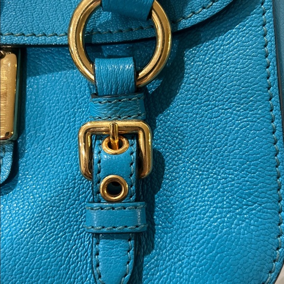 Miu Miu Madras Light Blue Leather-Used Twice - Picture 14 of 16